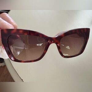 Brand New, Never Worn Kate Spade Brown/Pink Tortoise Sunglasses